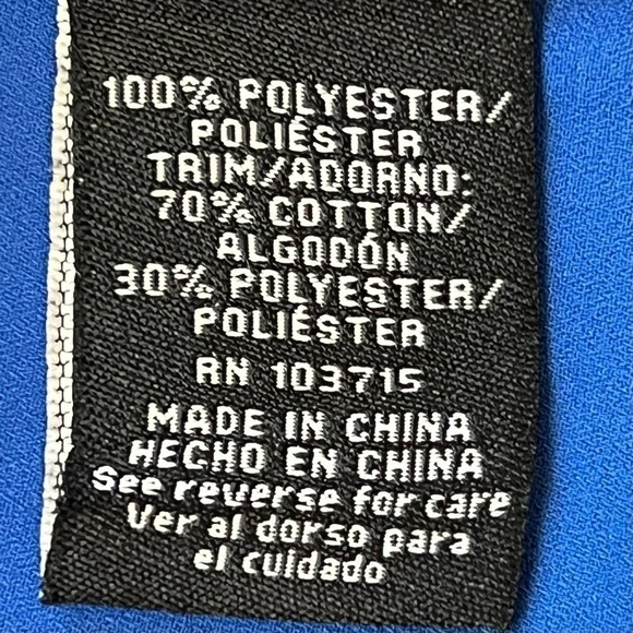 Zac & Rachel Boho Blouse Lace 3/4 Sleeves Blue Sz PXL EUC - Picture 9 of 10